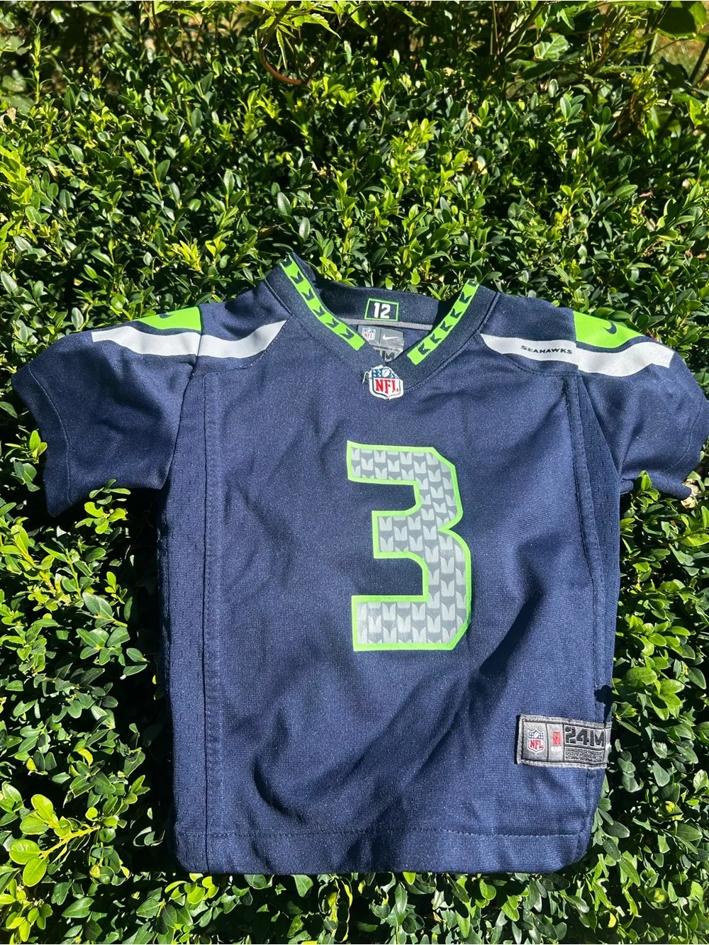 NFL Seattle Seahawks #3 Baby Boy’s Navy & Green Jersey Size 24M
